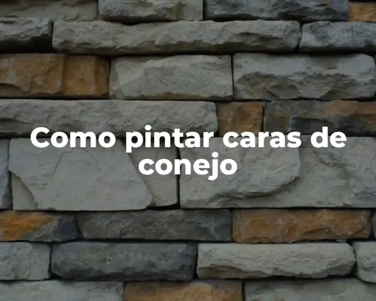 Como pintar caras de conejo