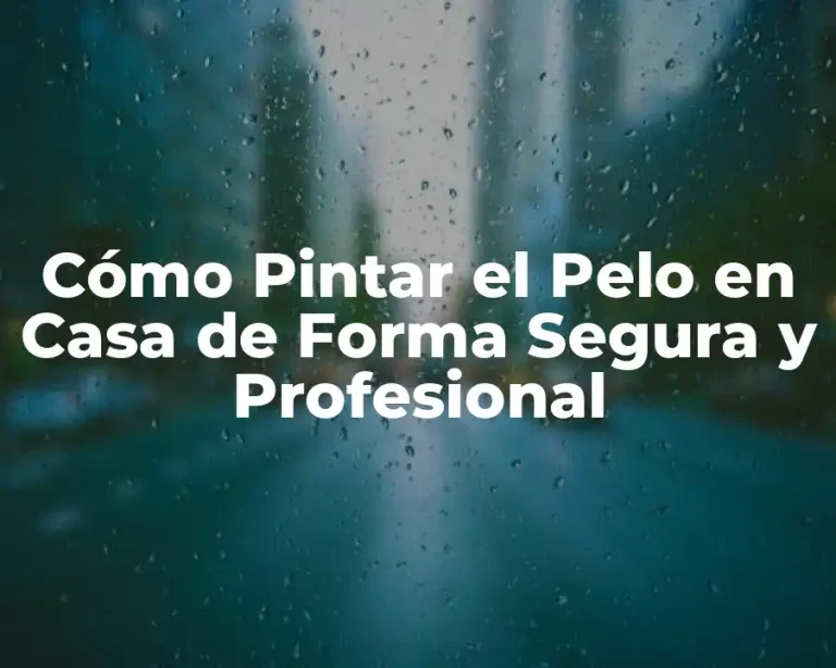 Cómo Pintar el Pelo en Casa de Forma Segura y Profesional