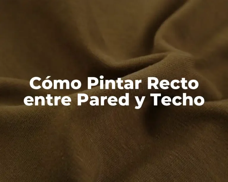 Cómo Pintar Recto entre Pared y Techo
