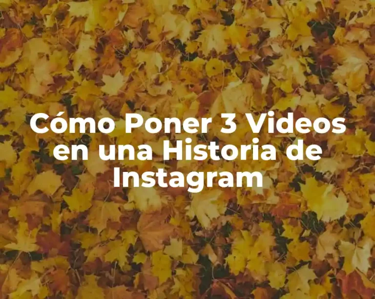 Cómo Poner 3 Videos en una Historia de Instagram