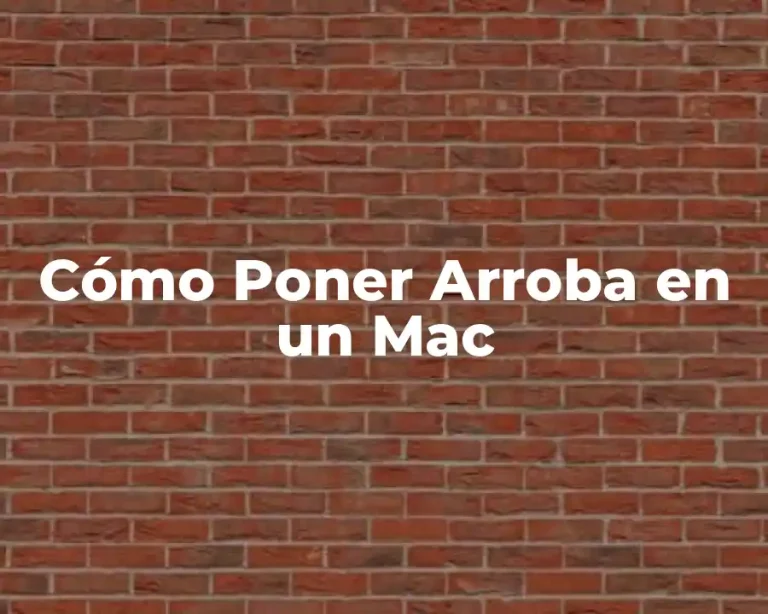 Cómo Poner Arroba en un Mac
