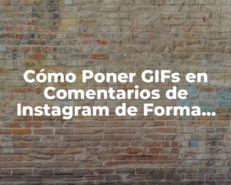 Cómo Poner GIFs en Comentarios de Instagram de Forma Fácil y Divertida
