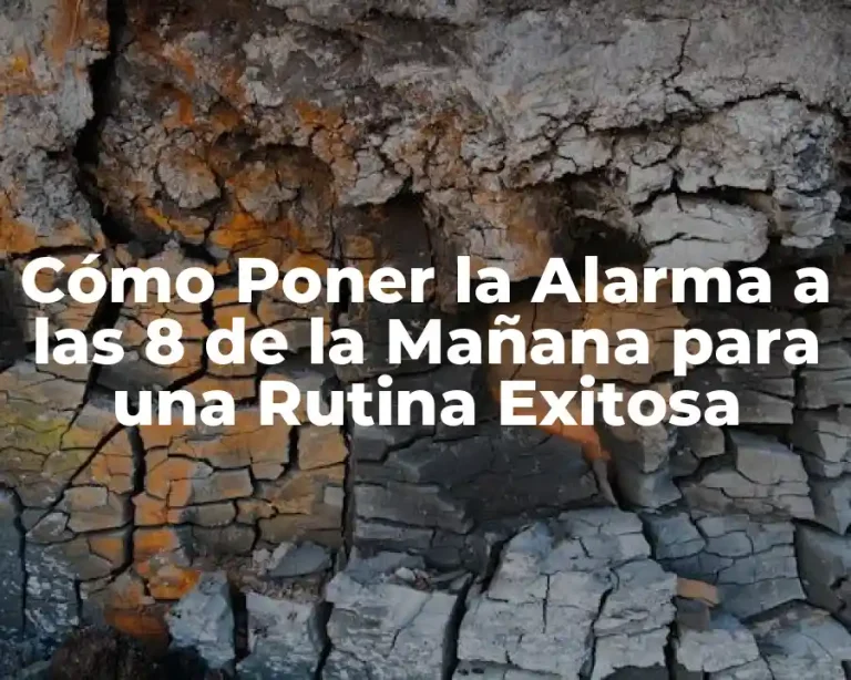Cómo Poner la Alarma a las 8 de la Mañana para una Rutina Exitosa