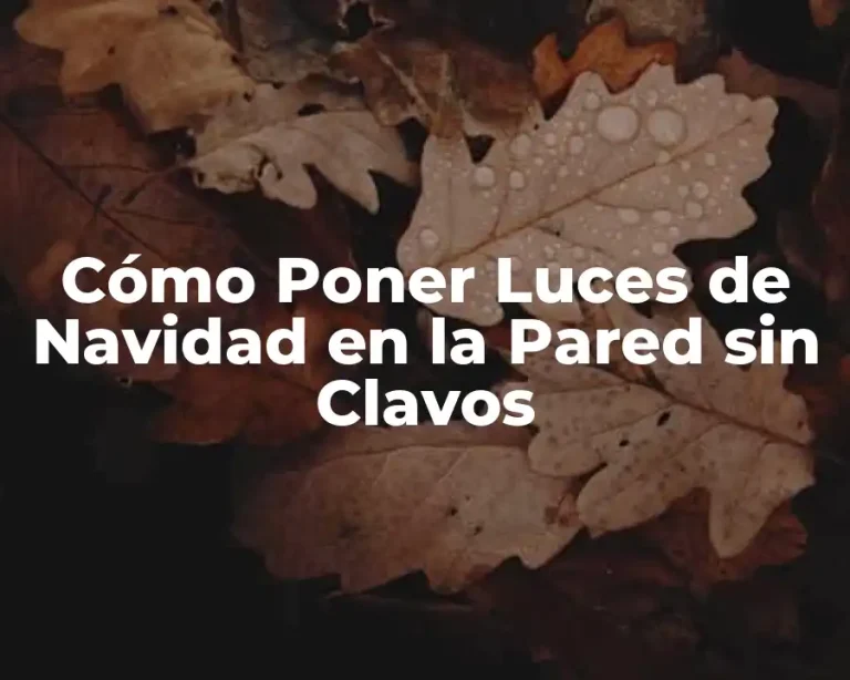 Cómo Poner Luces de Navidad en la Pared sin Clavos