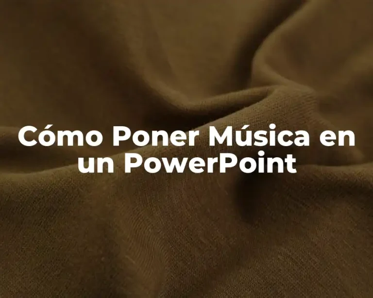 Cómo Poner Música en un PowerPoint