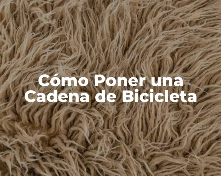 Cómo Poner una Cadena de Bicicleta
