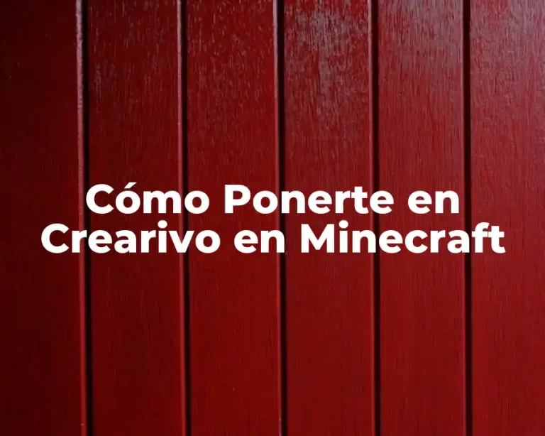 Cómo Ponerte en Crearivo en Minecraft