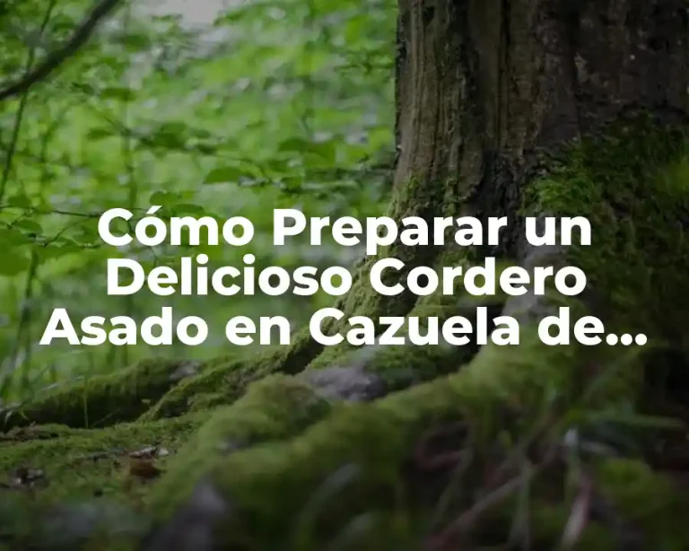 Cómo Preparar un Delicioso Cordero Asado en Cazuela de Barro