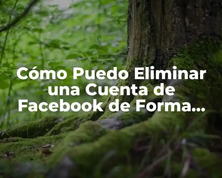 Cómo Puedo Eliminar una Cuenta de Facebook de Forma Permanente