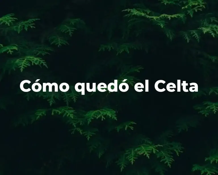 Cómo quedó el Celta
