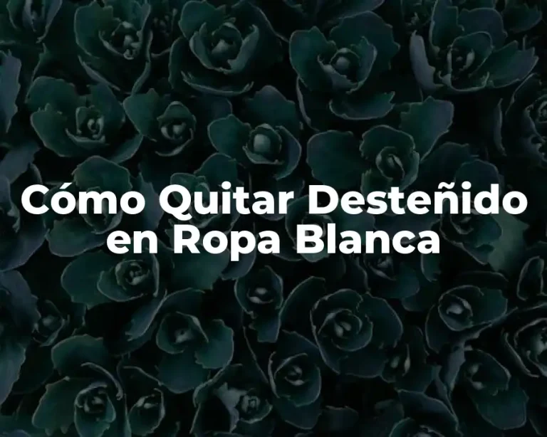 Cómo Quitar Desteñido en Ropa Blanca