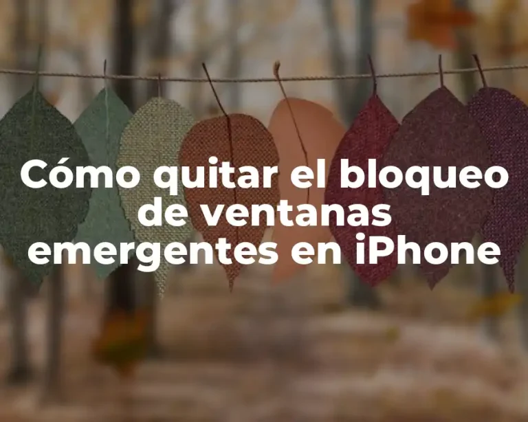 Cómo quitar el bloqueo de ventanas emergentes en iPhone