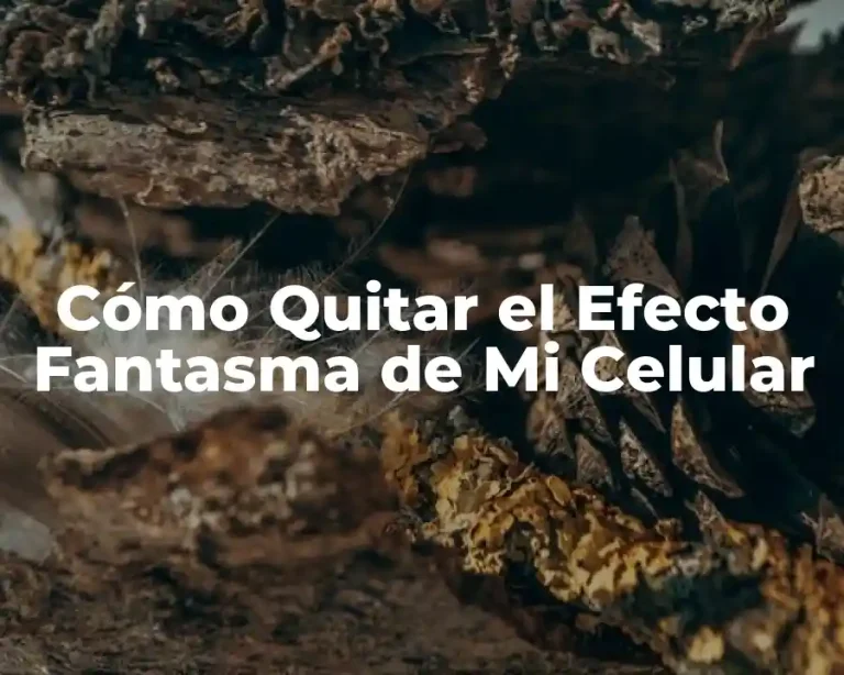 Cómo Quitar el Efecto Fantasma de Mi Celular