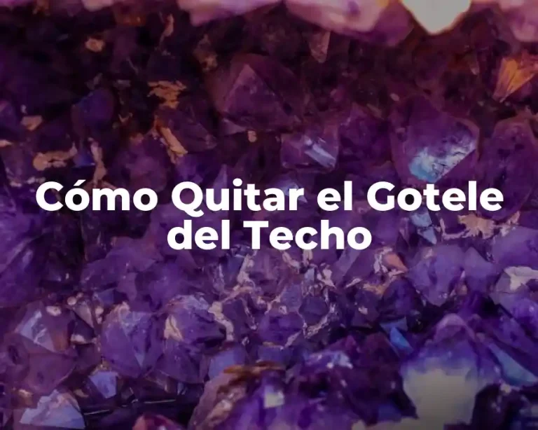 Cómo Quitar el Gotele del Techo