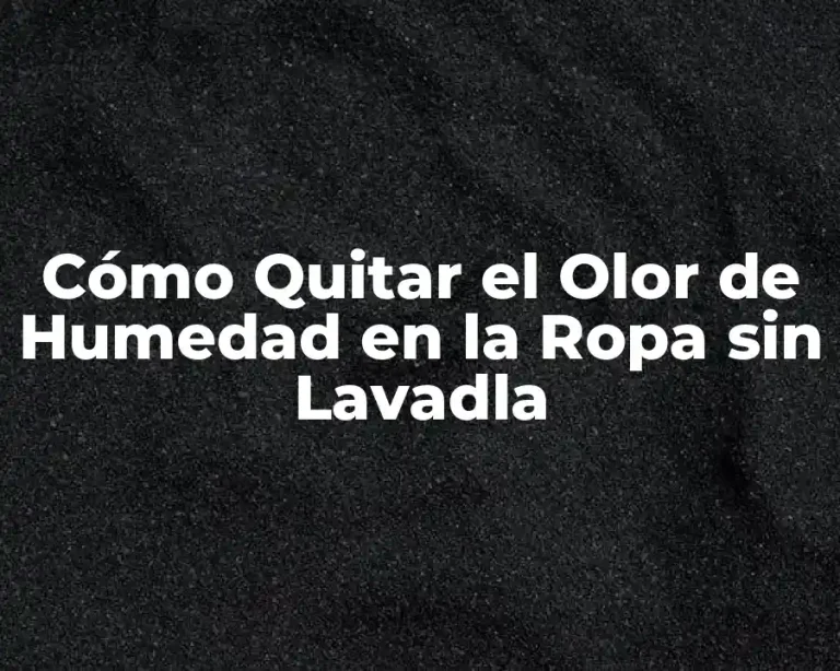 Cómo Quitar el Olor de Humedad en la Ropa sin Lavadla