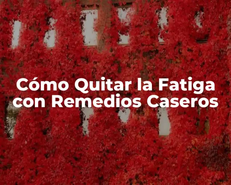 Cómo Quitar la Fatiga con Remedios Caseros