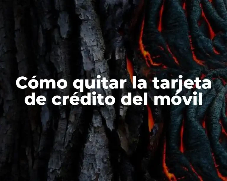 Cómo quitar la tarjeta de crédito del móvil