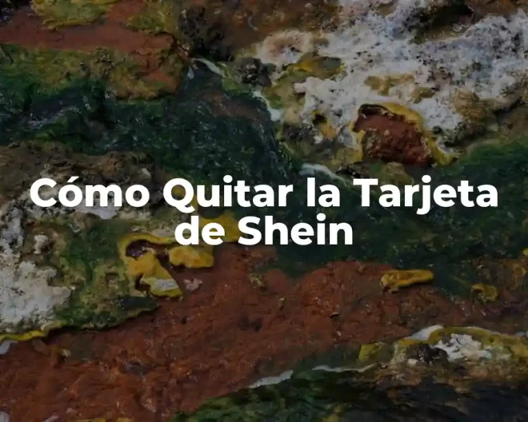 Cómo Quitar la Tarjeta de Shein