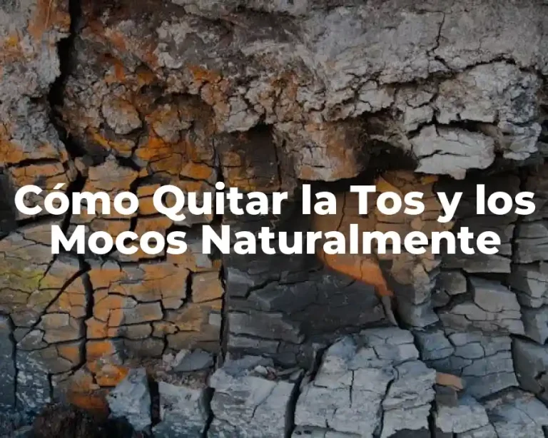 Cómo Quitar la Tos y los Mocos Naturalmente