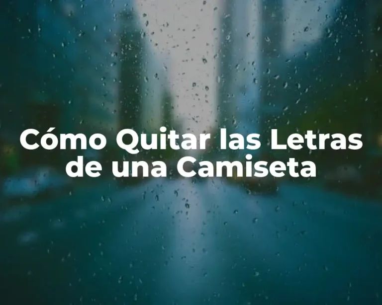 Cómo Quitar las Letras de una Camiseta