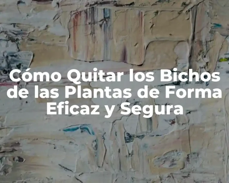 Cómo Quitar los Bichos de las Plantas de Forma Eficaz y Segura