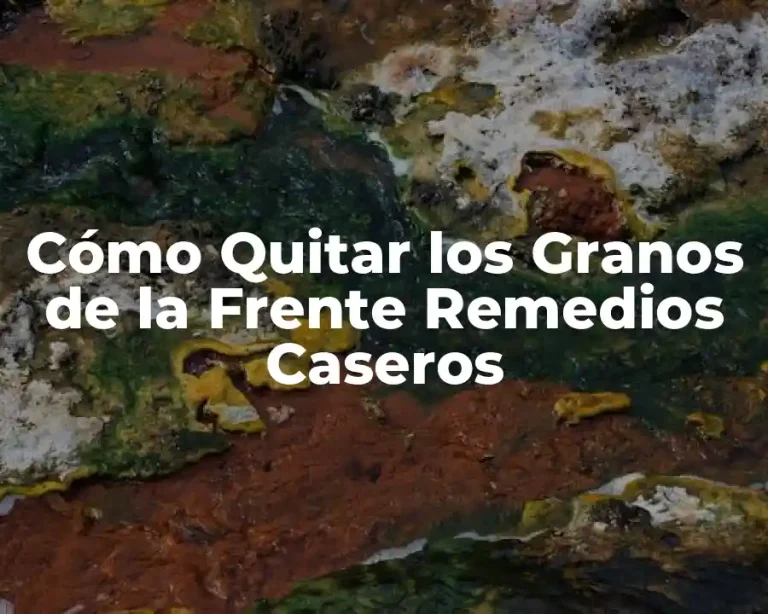 Cómo Quitar los Granos de la Frente Remedios Caseros