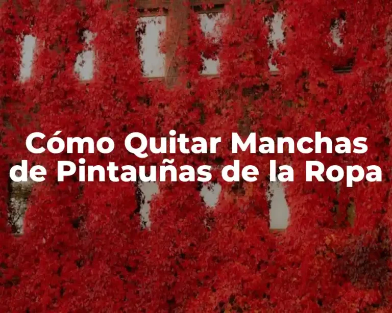 Cómo Quitar Manchas de Pintauñas de la Ropa