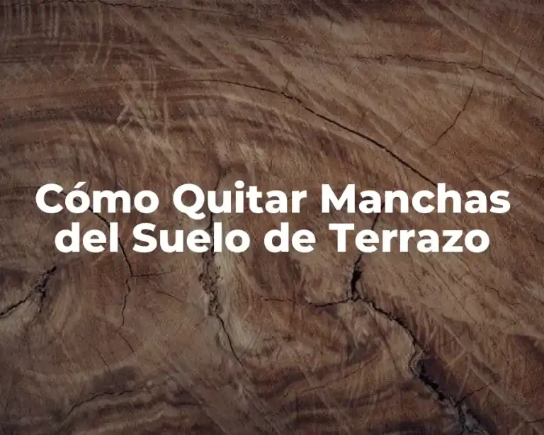 Cómo Quitar Manchas del Suelo de Terrazo