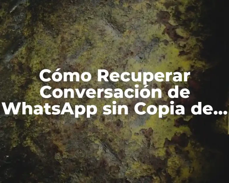 Cómo Recuperar Conversación de WhatsApp sin Copia de Seguridad