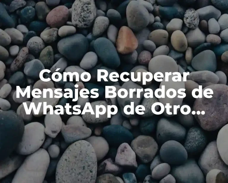 Cómo Recuperar Mensajes Borrados de WhatsApp de Otro Celular
