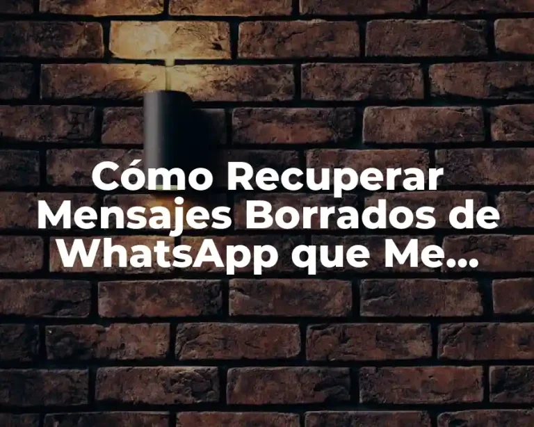 Cómo Recuperar Mensajes Borrados de WhatsApp que Me Enviaron