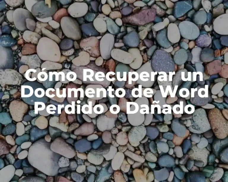 Cómo Recuperar un Documento de Word Perdido o Dañado