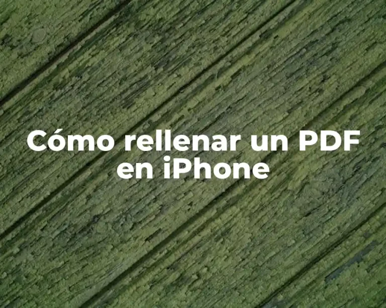 Cómo rellenar un PDF en iPhone