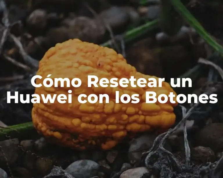 Cómo Resetear un Huawei con los Botones