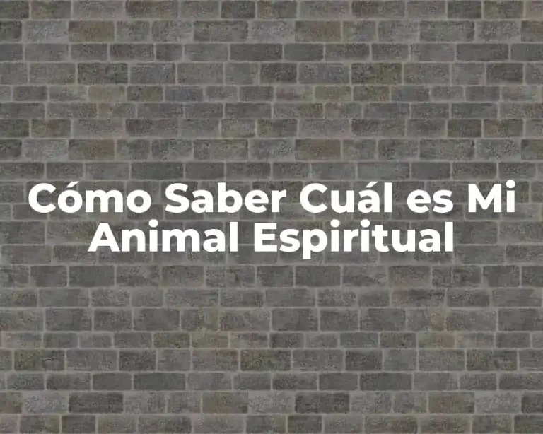 Cómo Saber Cuál es Mi Animal Espiritual