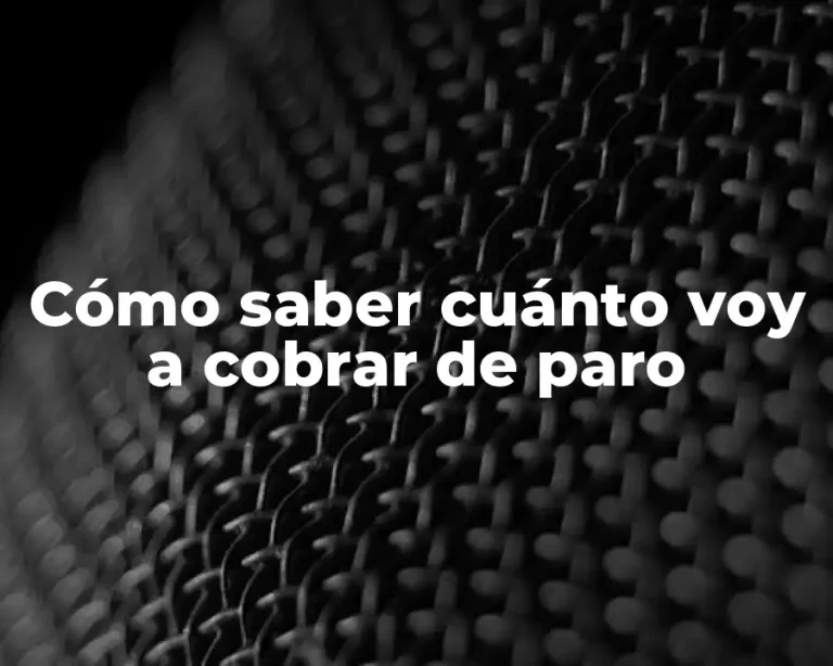 Cómo saber cuánto voy a cobrar de paro