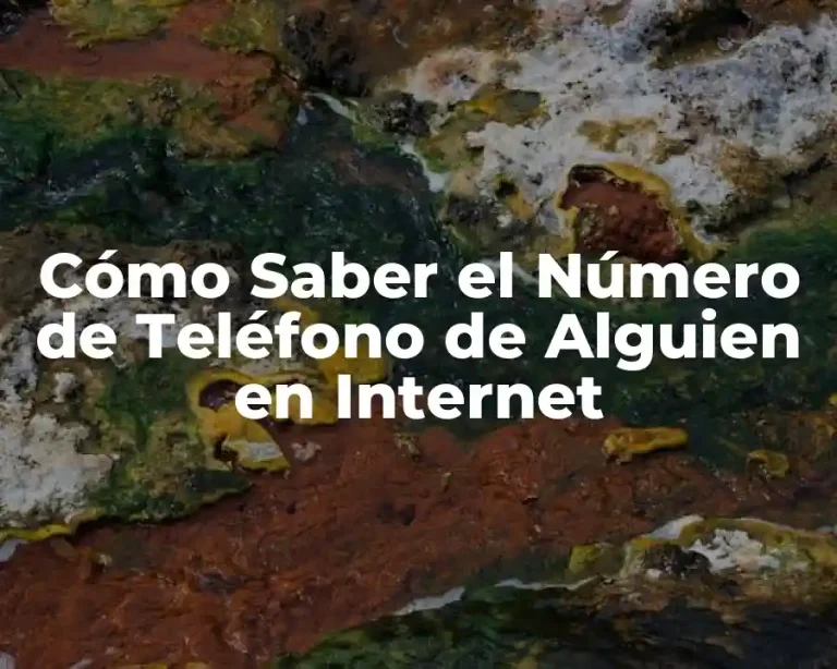 Cómo Saber el Número de Teléfono de Alguien en Internet