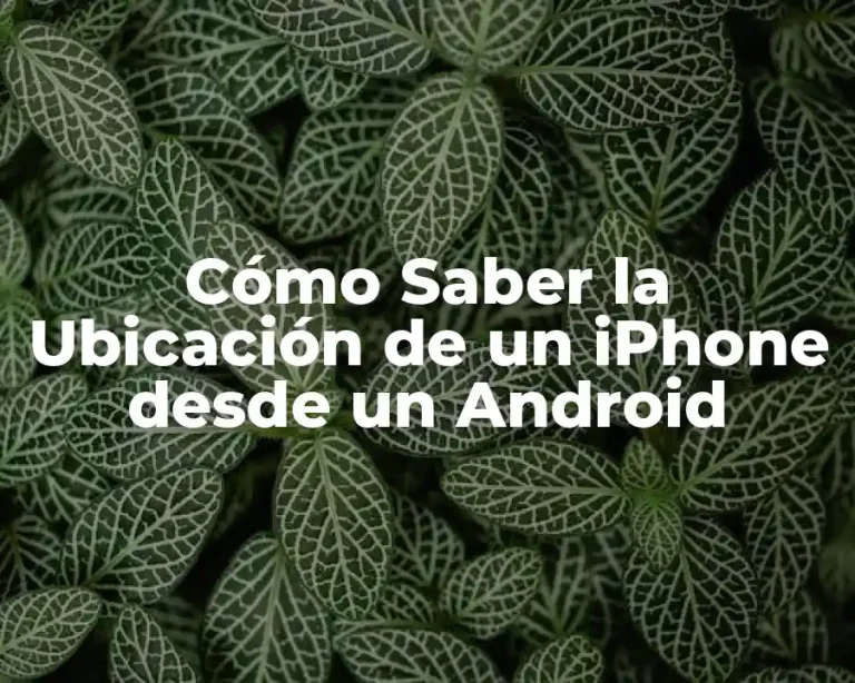 Cómo Saber la Ubicación de un iPhone desde un Android