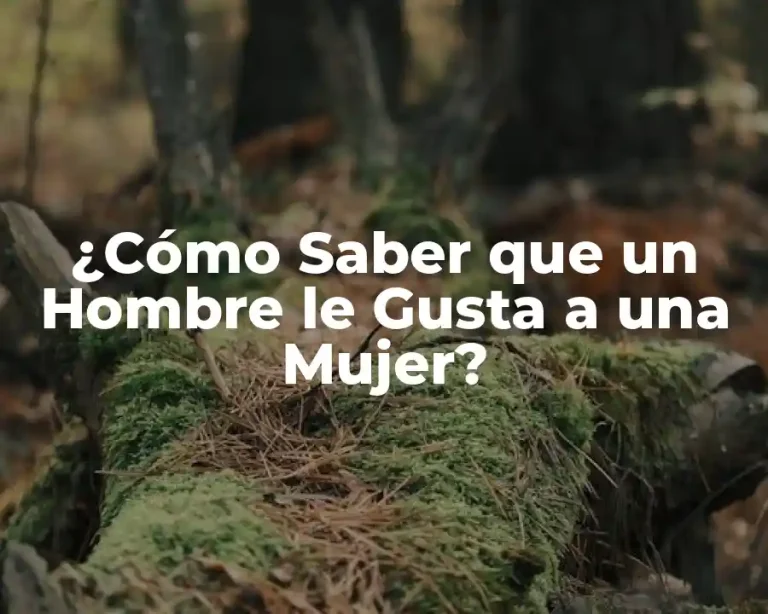¿Cómo Saber que un Hombre le Gusta a una Mujer?