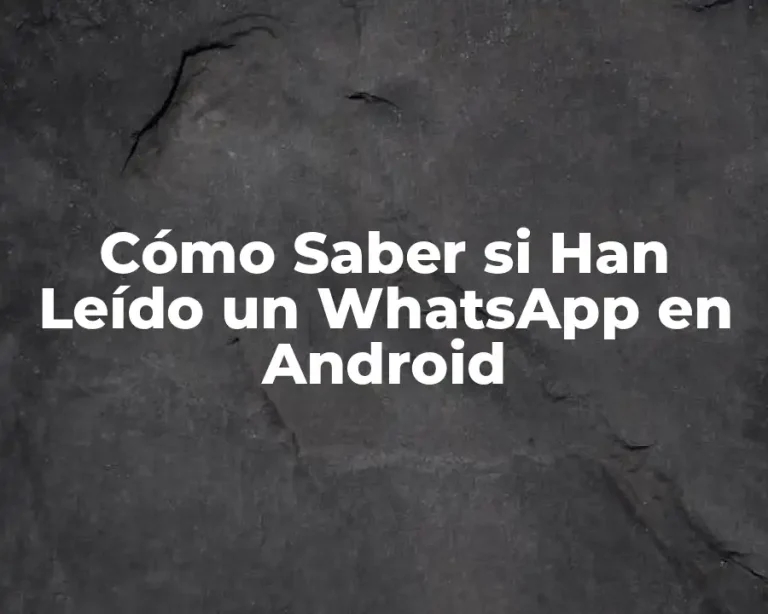 Cómo Saber si Han Leído un WhatsApp en Android