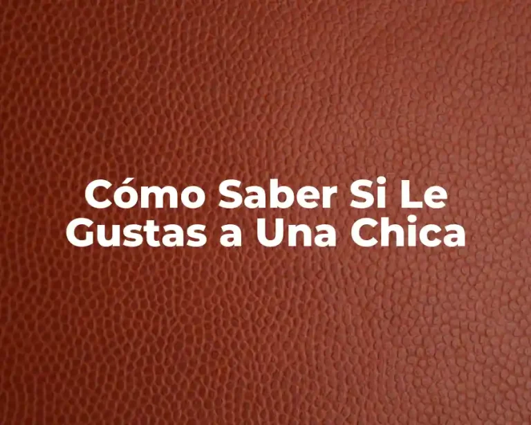 Cómo Saber Si Le Gustas a Una Chica
