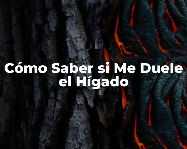 Cómo Saber si Me Duele el Hígado