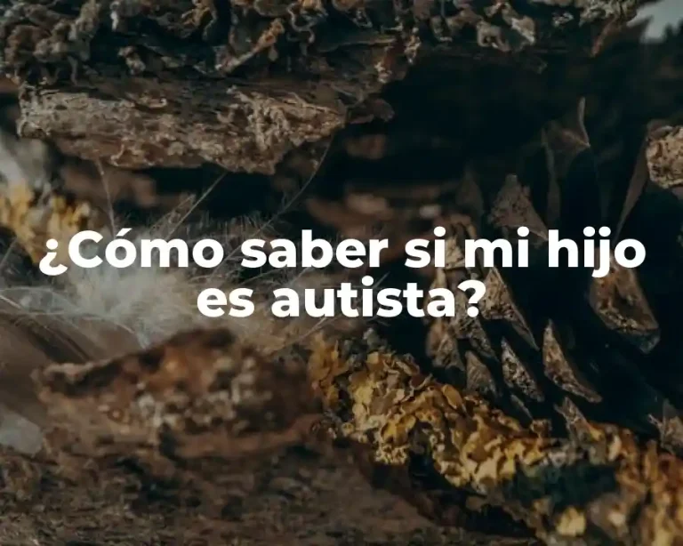 ¿Cómo saber si mi hijo es autista?
