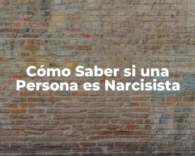 Cómo Saber si una Persona es Narcisista
