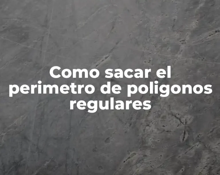 Como sacar el perimetro de poligonos regulares