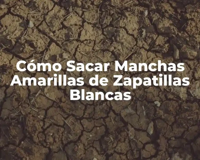 Cómo Sacar Manchas Amarillas de Zapatillas Blancas