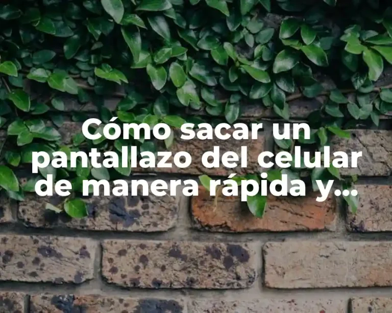 Cómo sacar un pantallazo del celular de manera rápida y sencilla