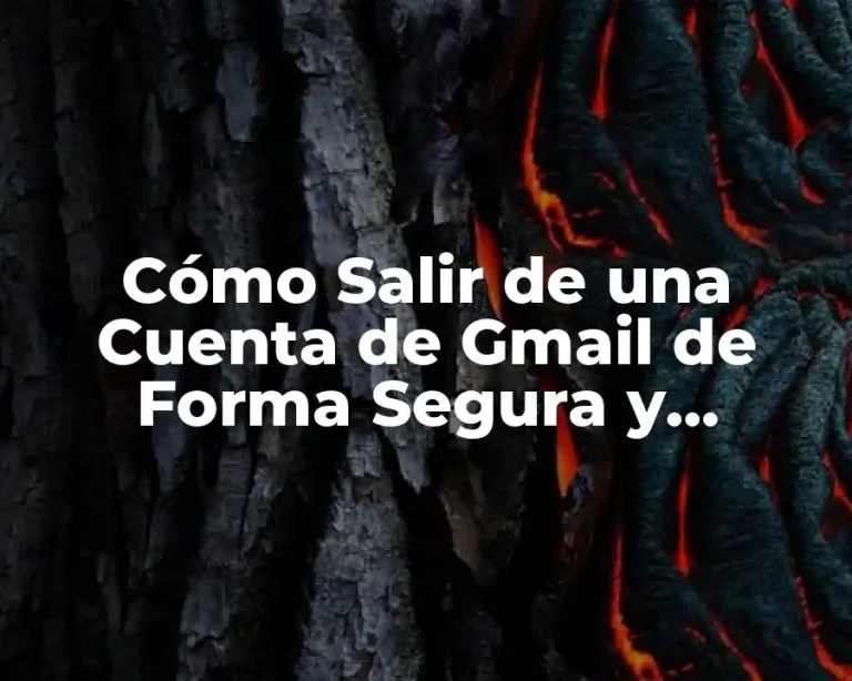 Cómo Salir de una Cuenta de Gmail de Forma Segura y Permanente