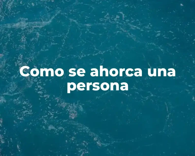 Como se ahorca una persona