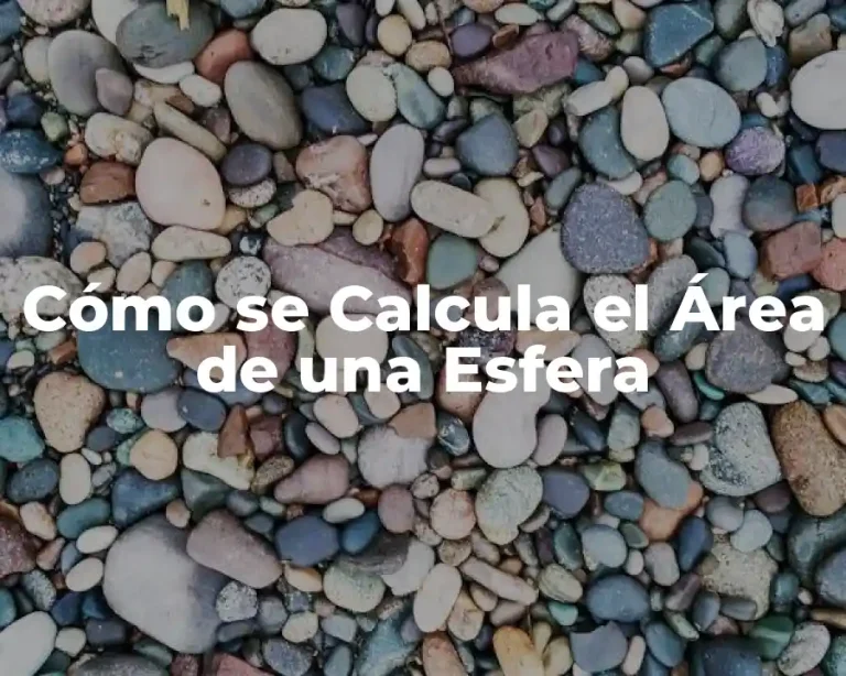 Cómo se Calcula el Área de una Esfera